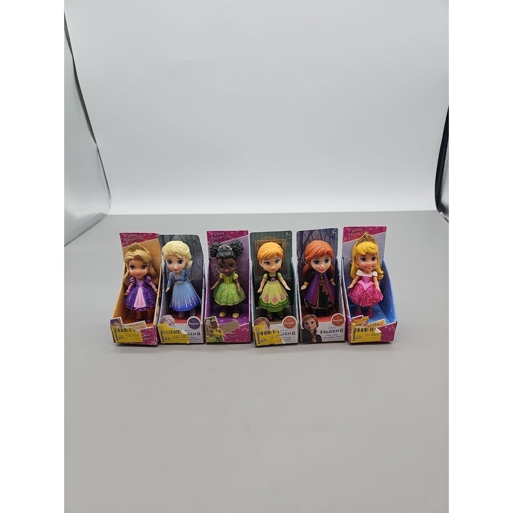 Disney Princess Mini ToddlerLot Of 6 Poseable Figures 3" Jakks New